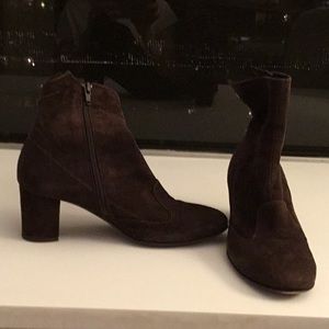 Via Spiga chocolate brown suede ankle boots